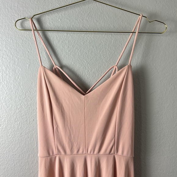 Topshop Light Pink Strappy Mini Babydoll Dress - Picture 2 of 9